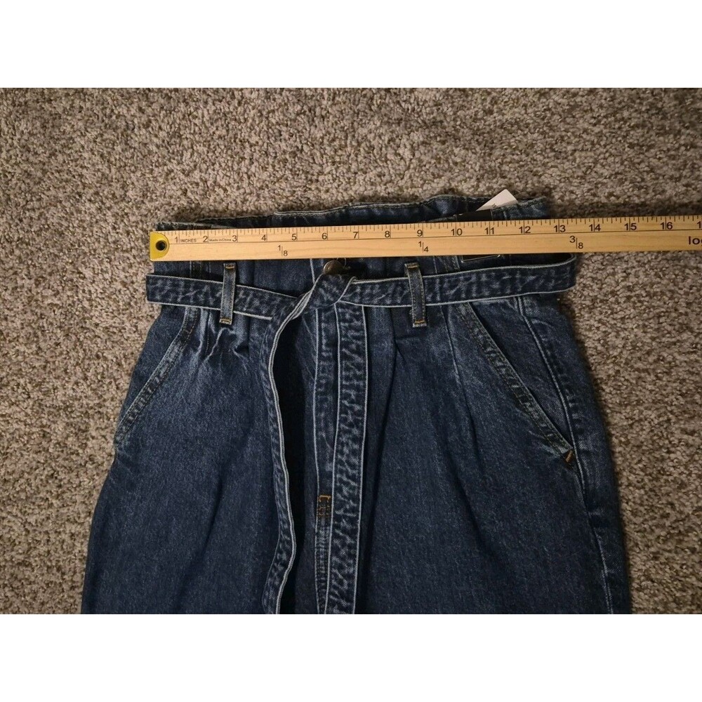 NWT Abercrombie & Finch Waist Tie Paperbag Mom Jeans High Rise 26/2 - Picture 6 of 8
